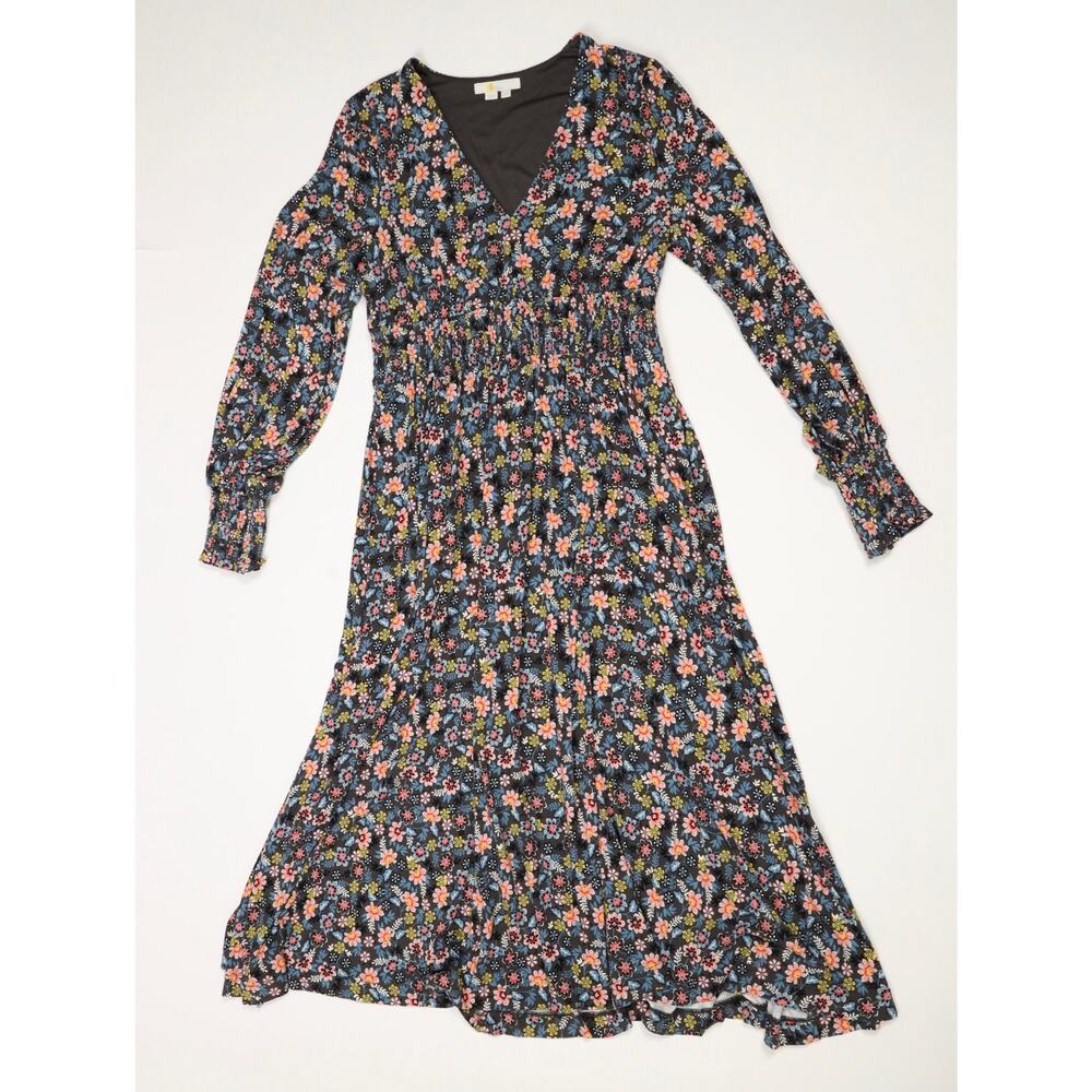 Boden Floral Smocked Maxi Dress US 8 Cottagecore Boho Anthropologie Style Maxi - Picture 8 of 13